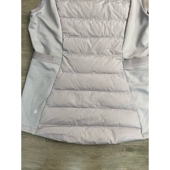 Lululemon Down For it All  Lavender Sz 8 Puff Vest Goose Down Zip Pockets Luxury - Picture 7 of 12